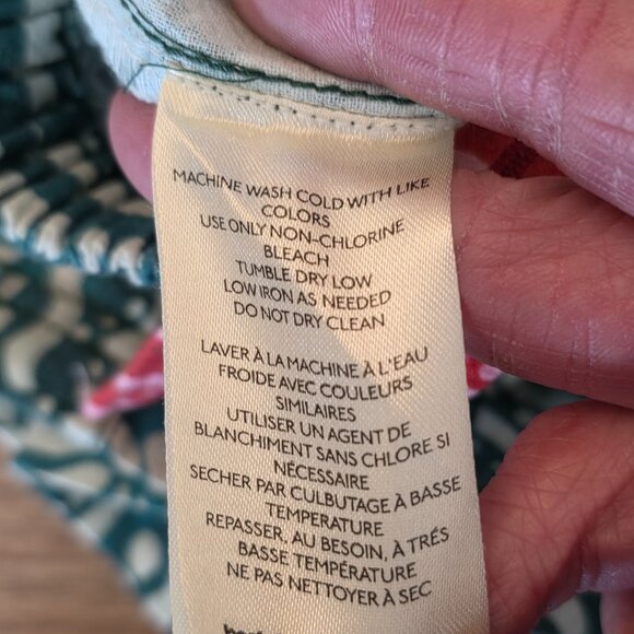 Free People Red Palm Bay Printed Shortalls Multicolor Floral Print Pockets Large - Picture 8 of 16